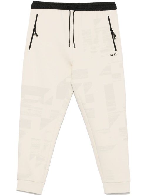 Logo-appliqué track pants - Neutrals