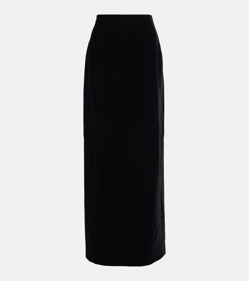 Velvet maxi skirt