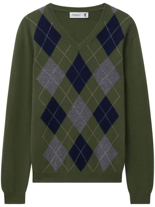 V-neck cashmere jumper - Green