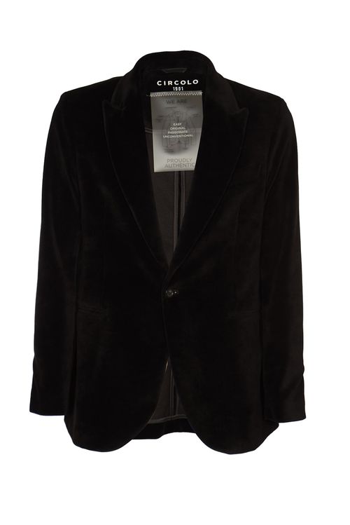 Single-button Velvet Blazer