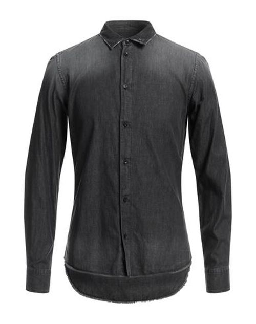 Man Denim shirt Black Size M Cotton