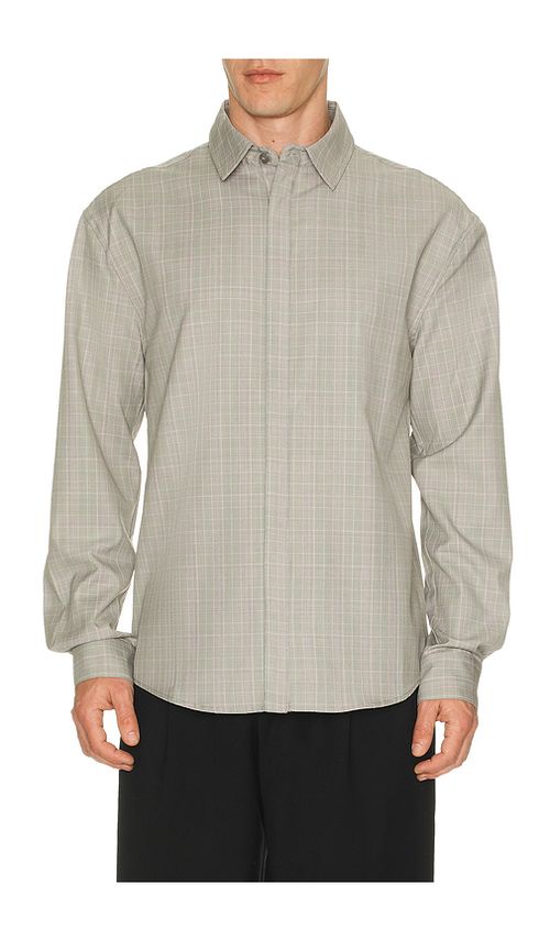 KROST Jordan Wool Plaid Shirt in Grey. S. Also in M, L, XL/1X