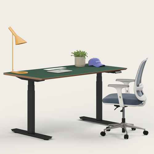 Recess Ergo Bundle | Ergonomic Chair Desk | Home Office Furniture Packages, Slate / Small - 120W x 70D cm / Forest/Black