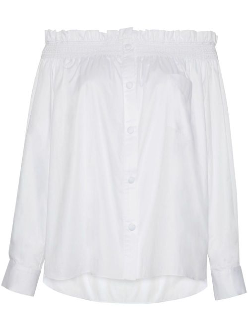 Visby cotton-poplin blouse - White