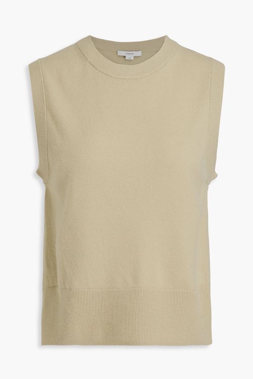Wool-blend vest - Green - XS