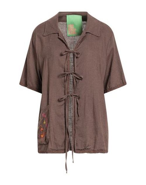 Woman Shirt Brown Size ONESIZE Linen, Viscose