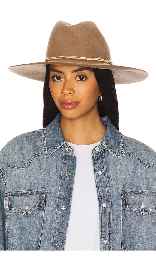 Hat Attack Mountain Cowgirl Hat in Taupe. a