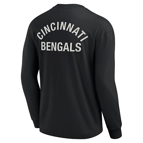 Unisex Black Cincinnati Bengals Super Soft Long Sleeve T-Shirt - Size Medium