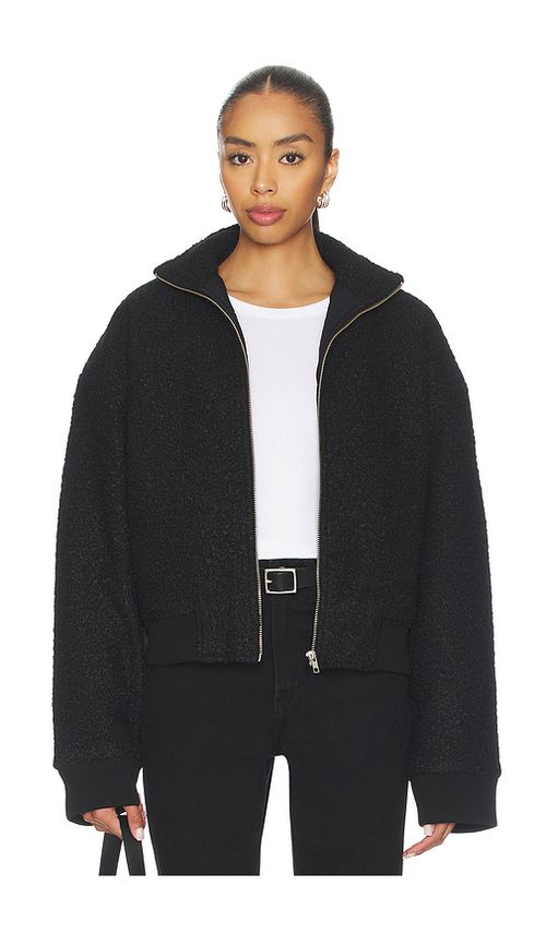 Lovers and Friends Emmie Sherpa Jacket in Black. L. Also in XXS, XS, S