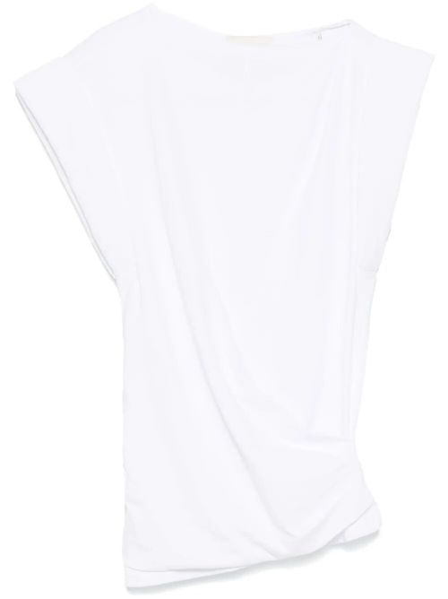 Maisan Draped Cotton T-Shirt