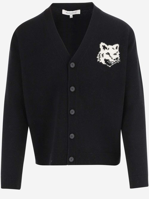 Wool Cardigan With Logo