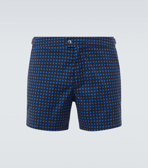 Polka-dot swim trunks