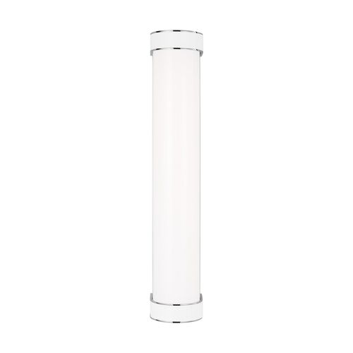 Visual Comfort Studio Monroe Bathroom Vanity Light in Polished Nickel And Gloss White by Kate Spade New York