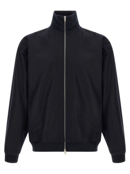 Wool Full-Zip Jacket — Blue