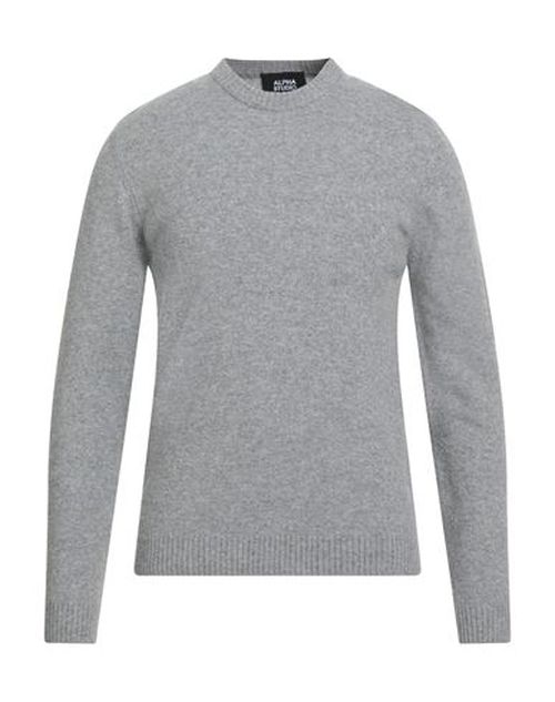Man Sweater Grey Size 38 Recycled wool, Wool, Recycled polyamide, Polyamide, Elastane