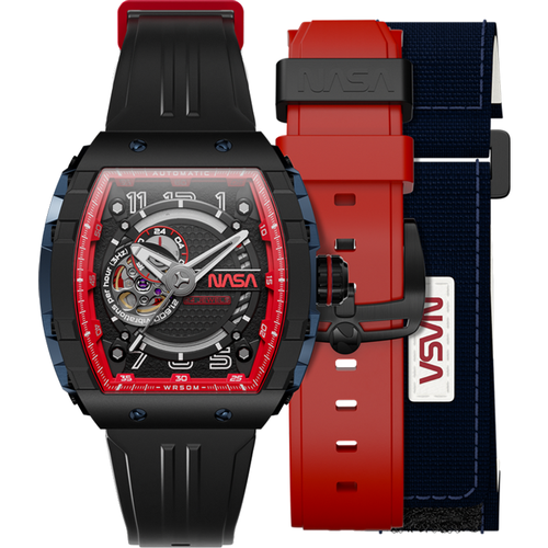 Nubeo Magellan Automatic Nasa Limited Edition Thagard Black Mens Watch NB-6047-NAS-03 - One Size
