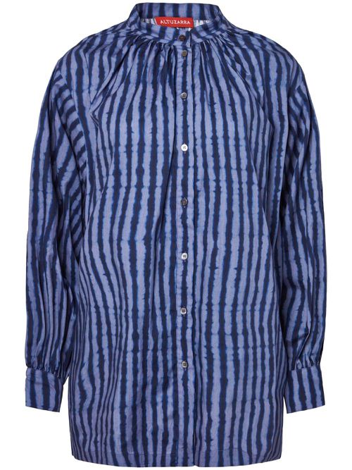 Teresa striped cotton shirt - Blue