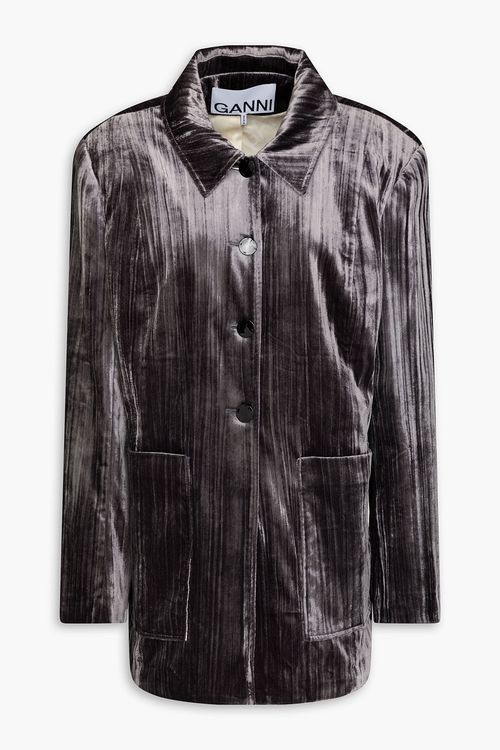 Textured velvet blazer
