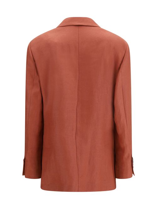 Linen Blazer — Orange