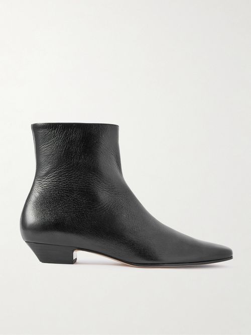 The Lennon Leather Ankle Boots - Black