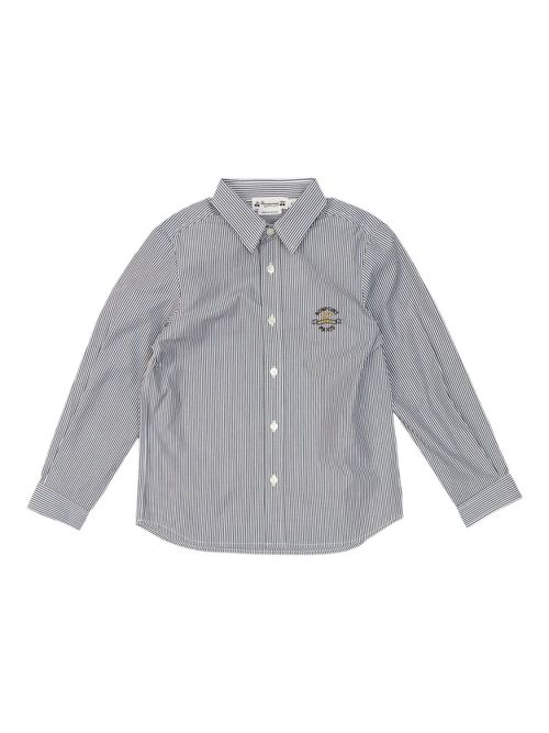 Striped button-up shirt - Blue