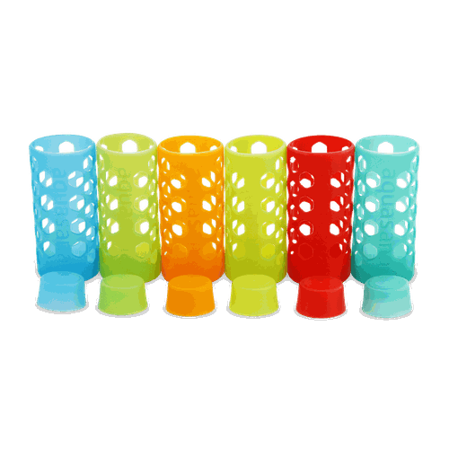 Glass Water Bottles AQ-6005 18 Oz 6-Pack 