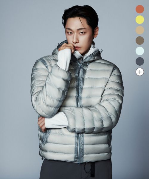Sheer Hooded Light Down Jacket