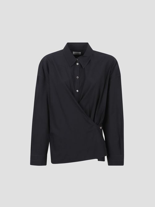Twisted Straight Collar Shirt
