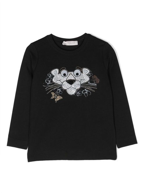 Pink-Panther long-sleeve T-shirt - Black