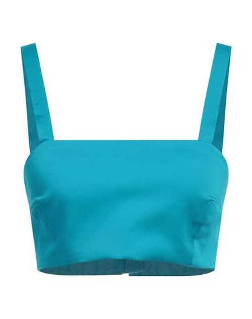 Woman Top Azure Size 4 Cotton, Elastane