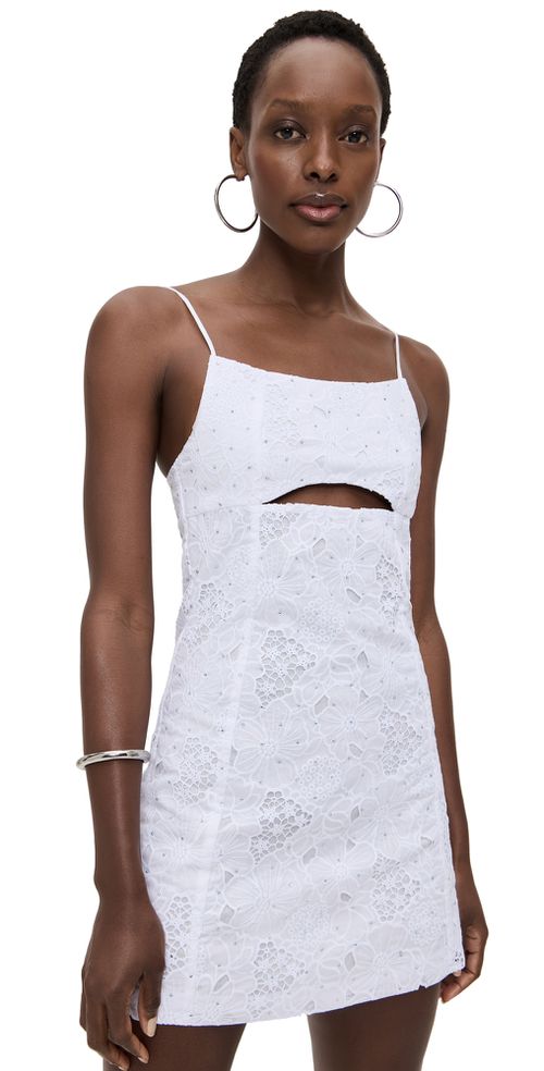 Cruz Mini Dress White Flower