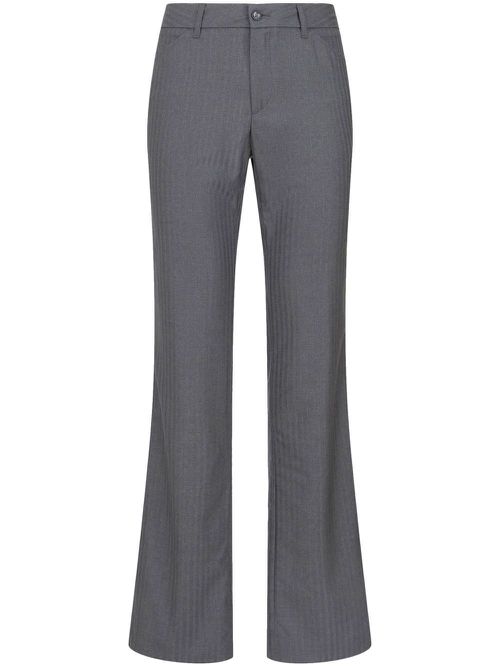 Virgin-wool straight leg trousers - Grey