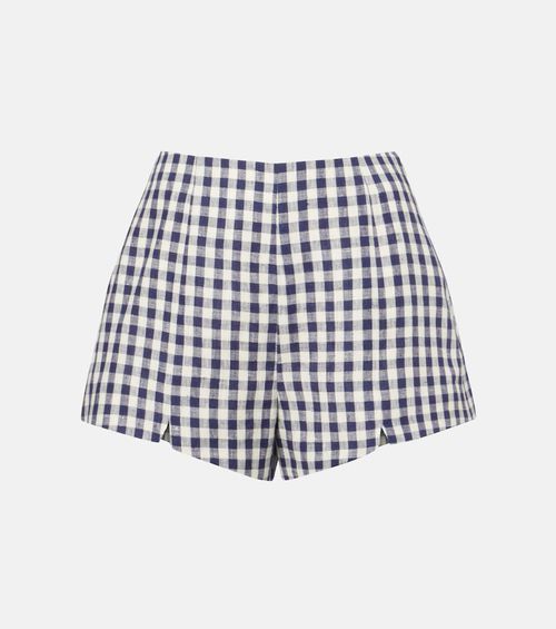 Sadie gingham linen shorts