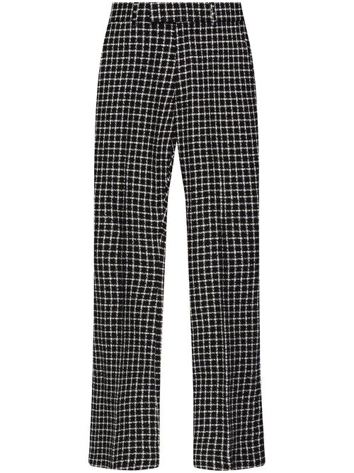 Bouclé flared trousers - Black