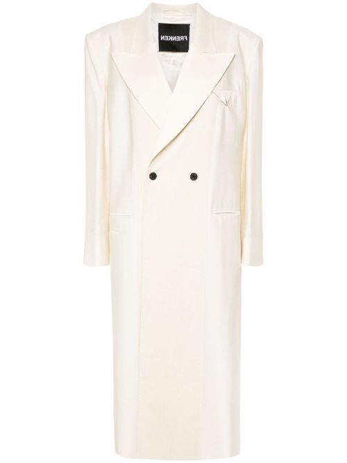 Insideout maxi coat - White