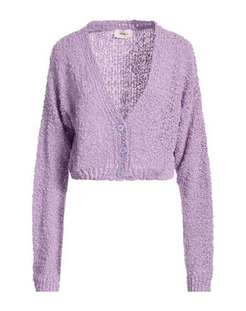 Woman Cardigan Lilac Size ONESIZE Cotton, Polyester