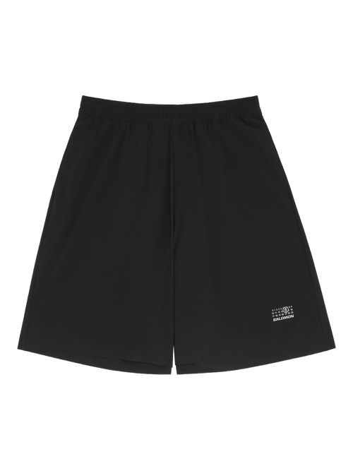 MM6 Maison Margiela X Salomon x Salomon numbers-print shorts - Black