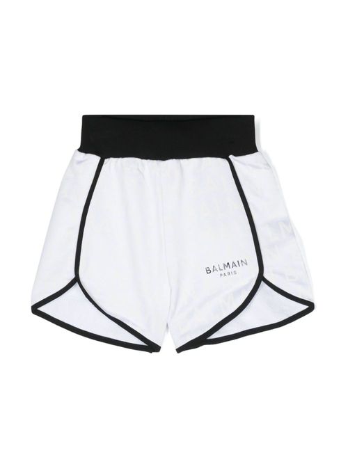 Logo-print jersey shorts - White