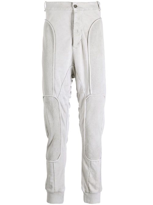 Panelled drop-crotch cotton trousers - Grey