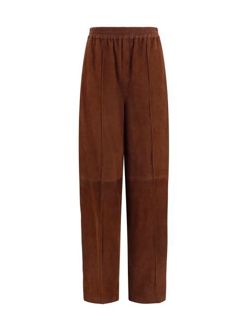 Suede Trousers — Brown