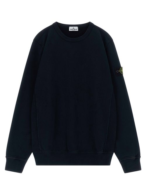 Badge Logo Cotton Sweatshirt — Black