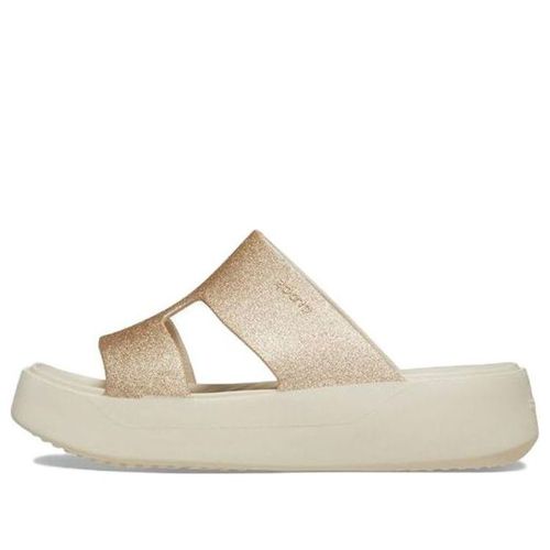(WMNS) Getaway Platform H-Strap Sandals 'White Brown'