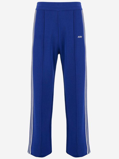 Viscose Blend Logo Pants