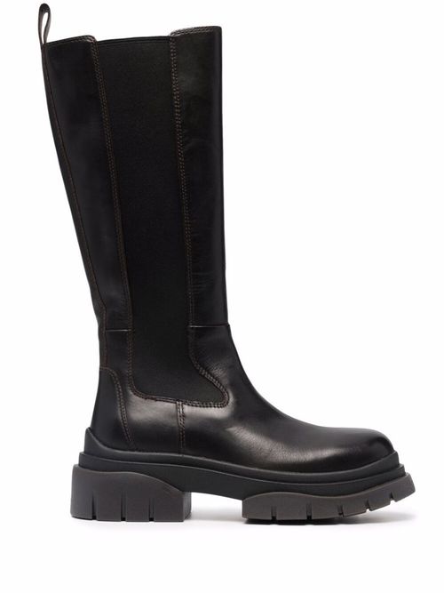 Slip-on leather boots - Brown