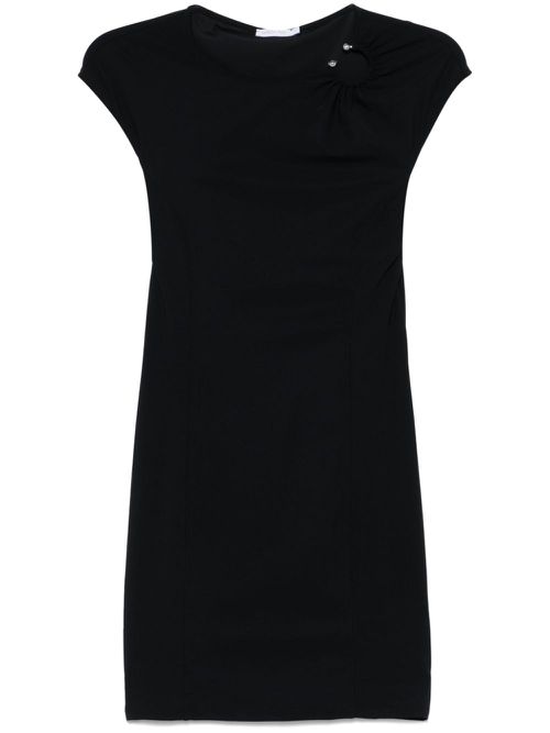 Piercing-detail mini dress - Black