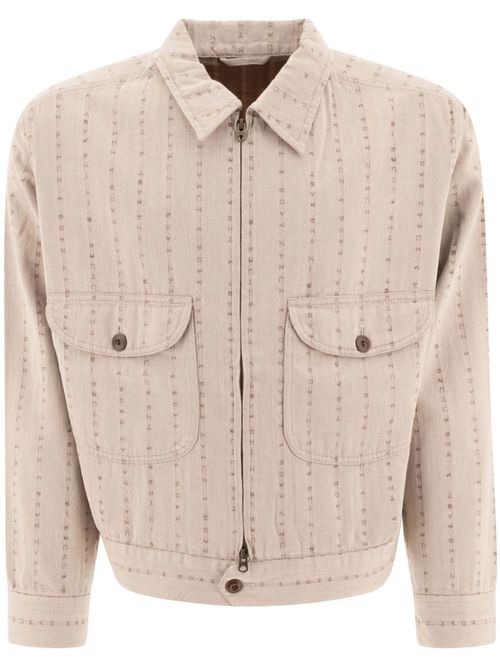 Striped bomber jacket - Neutrals