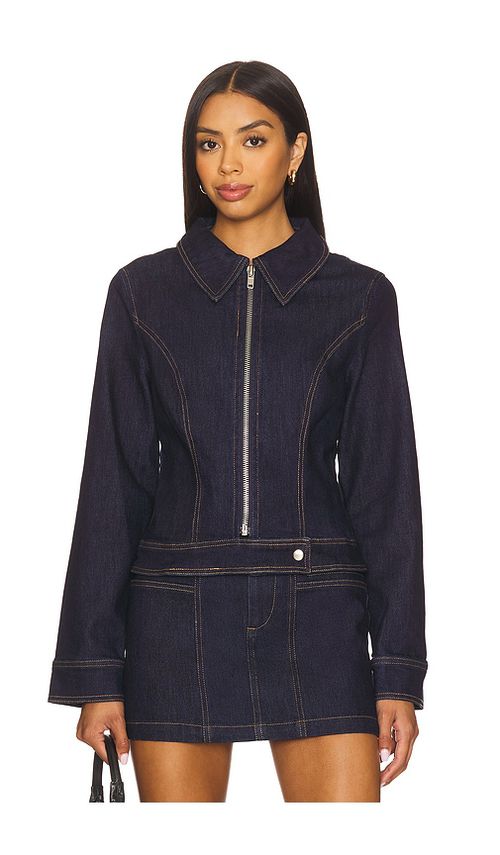MADISON THE LABEL Anja Jacket in Dark Denim. XL/1X also in S, XS