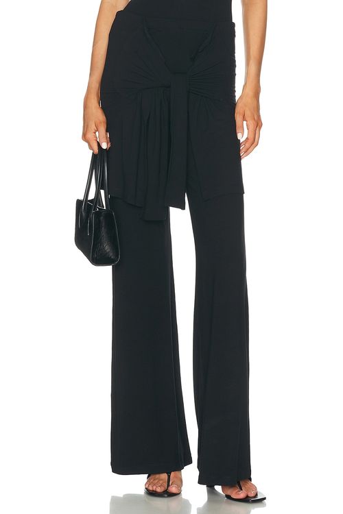 Beaufille Waist Tie Pant in Black - Black. L also in M