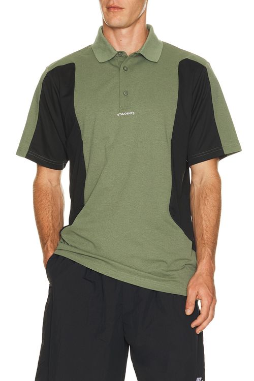 Students Golf Ledgewood Short Sleeve Polo Shirt in Military - Dark Green. L also in M, S, XL/1X
