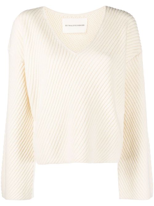 Ribbed knit jumper - Neutrals